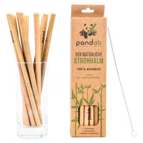 Bambus Strohhalme mit Verpackung